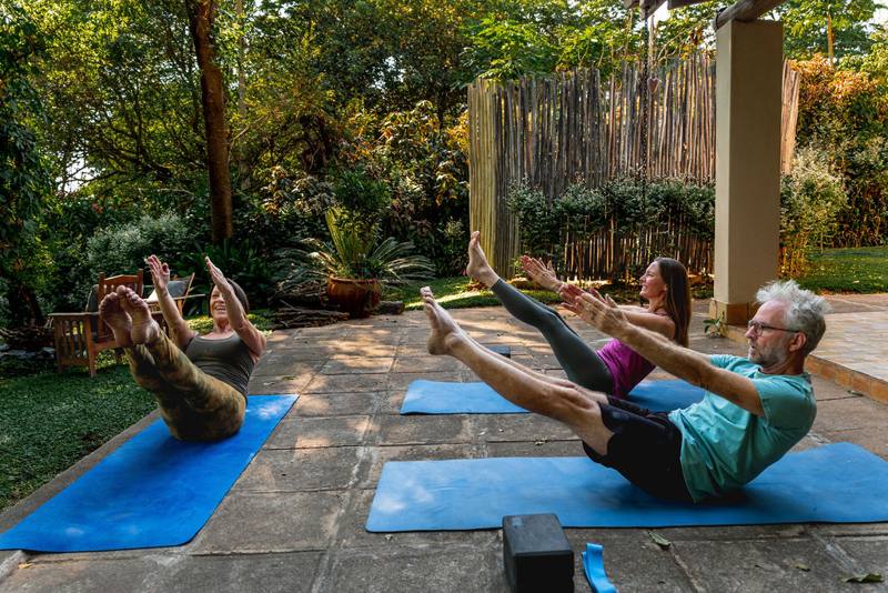Boat pose, legs and arms lifted